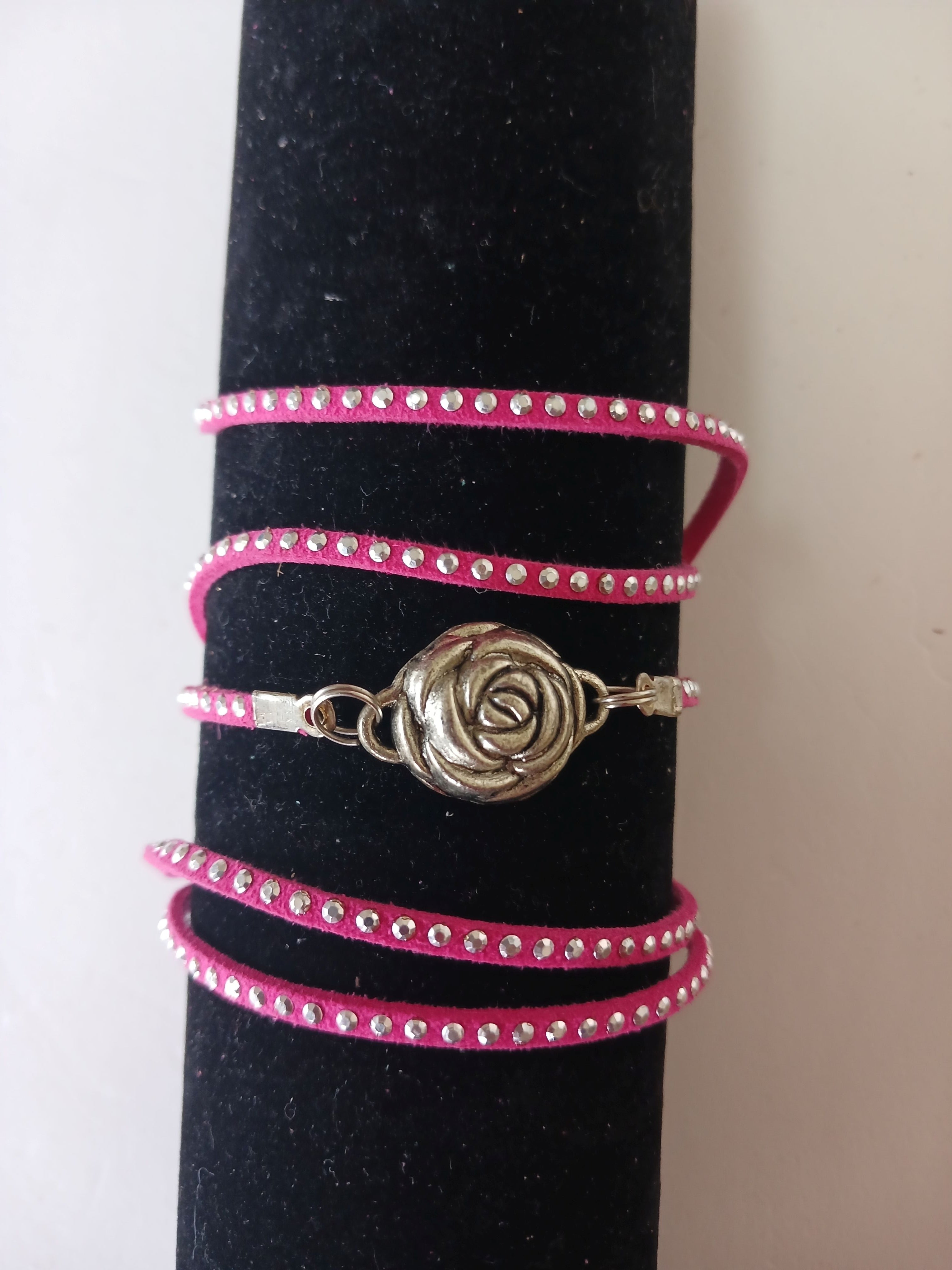 Bracelet - Multipurpose Beaded - Rose Charm