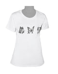 Ladies T-Shirt - White - Butterfly Motif