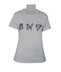 Ladies T-Shirt - Grey - Butterfly Motif