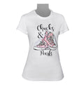 Ladies T-Shirt - White - Chucks & Pearls Motif