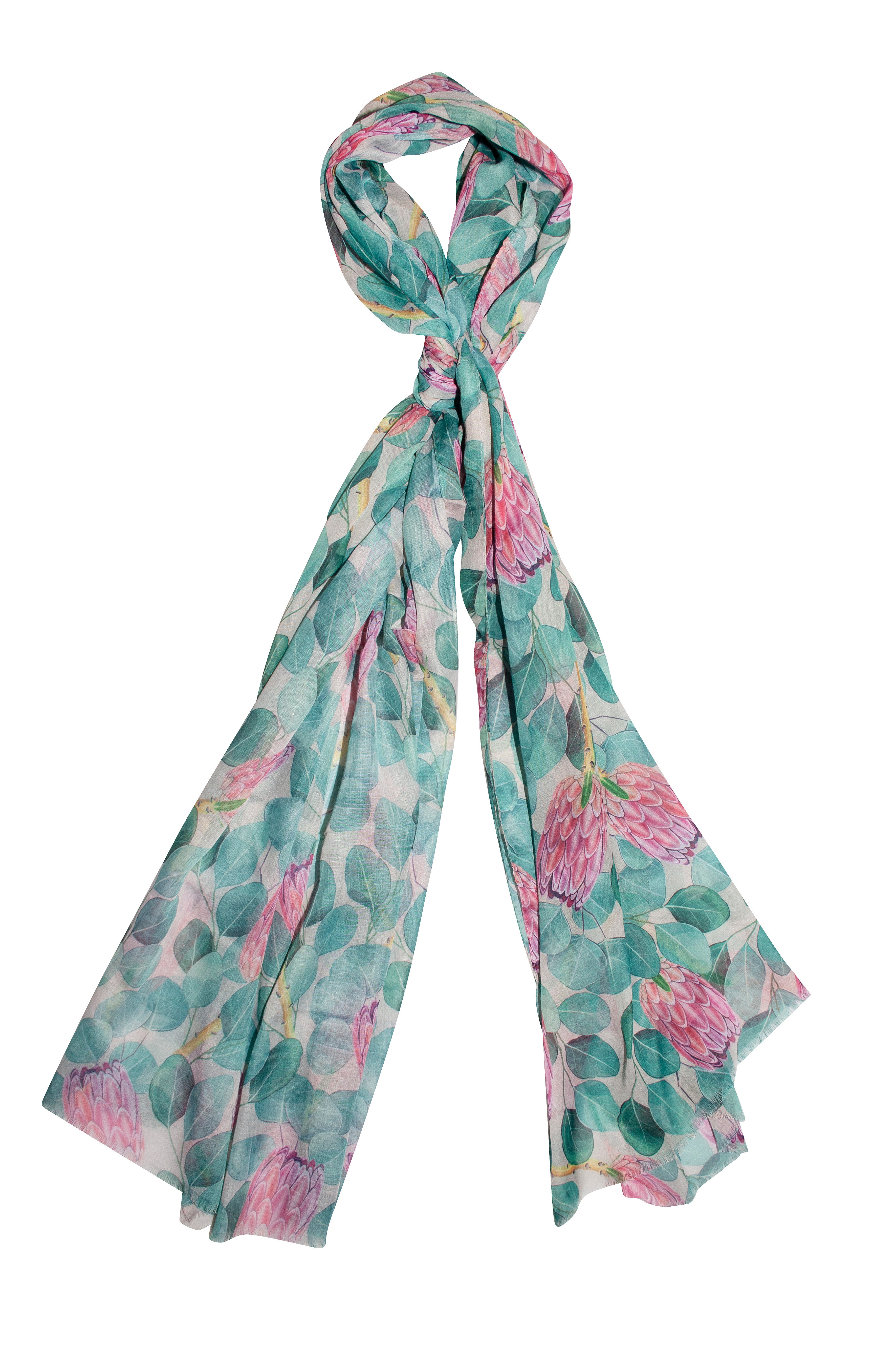 Scarf - Stylish Wrap - Proteas Pink & Green