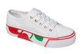 Sneakers - Canvas - White with Cherry Soles